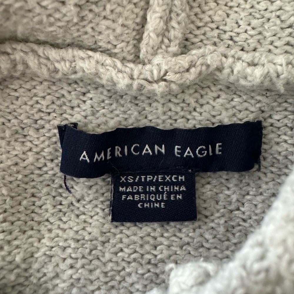 American Eagle Outfitters Pullover Knitted Sweater Gray White size XSmall - Picture 5 of 9